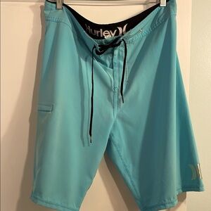 Hurley Men's Turquoise Blue Phantom Swim Shorts Size 32.